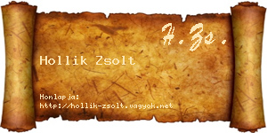 Hollik Zsolt névjegykártya